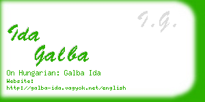 ida galba business card